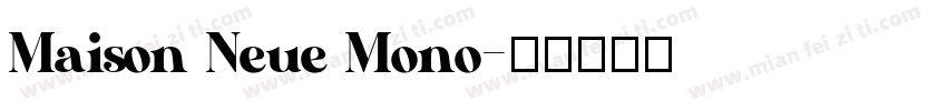 Maison Neue Mono字体转换